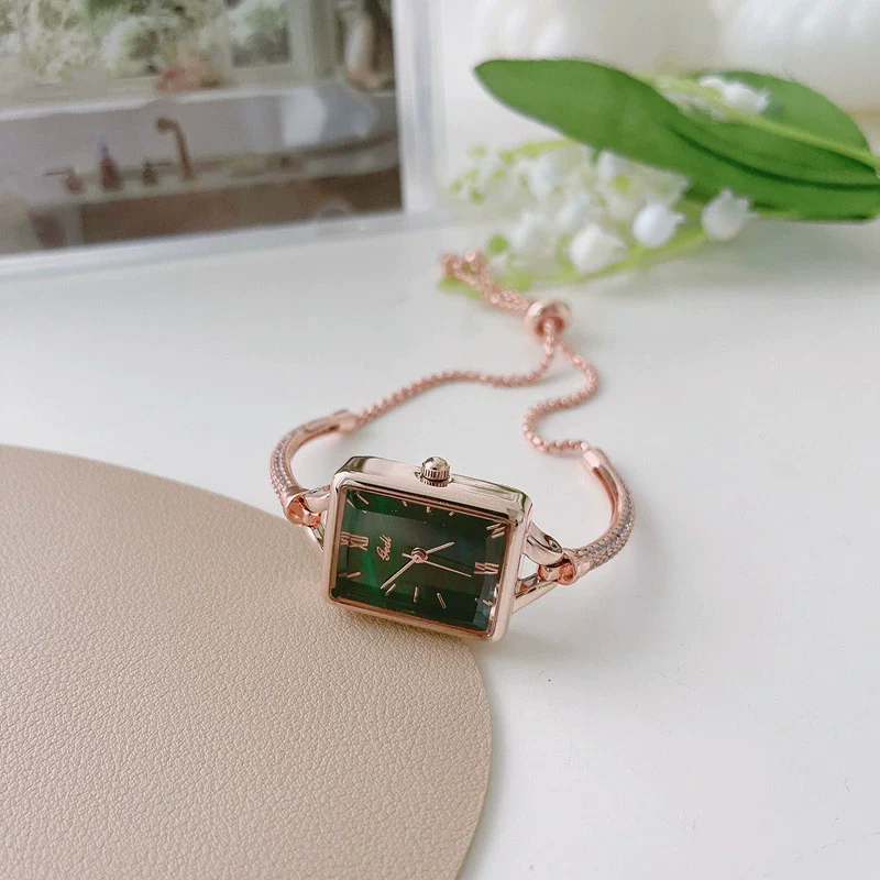 Women's Bracelet Watch Alloy Case Ordinary Glass Mirror Leisure Marble Square Design - Image 5