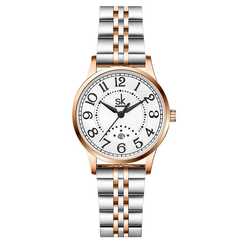 Women's Business Watch Alloy Case Stainless Steel Strap Round Dial - Image 5