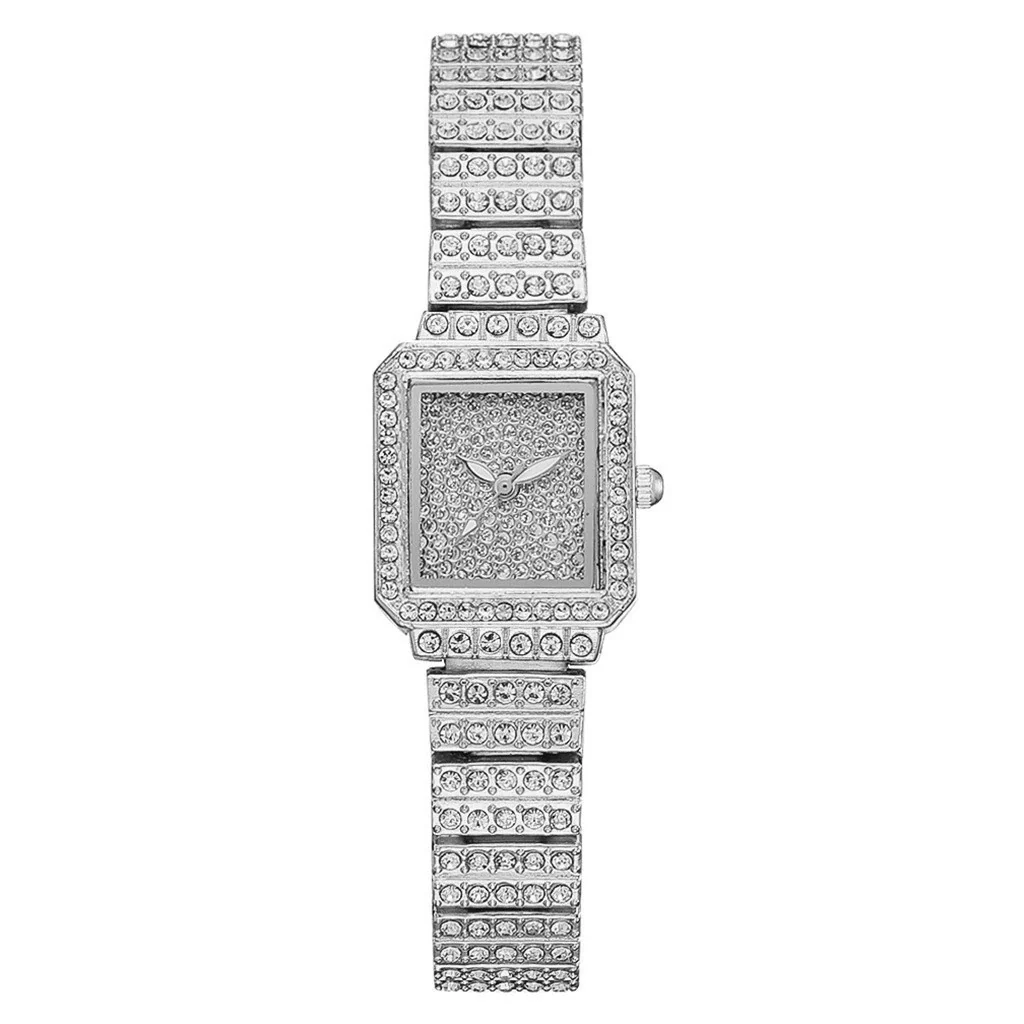 Women's Casual Alloy And Canvas Square Head Quartz Watch Set - Image 8