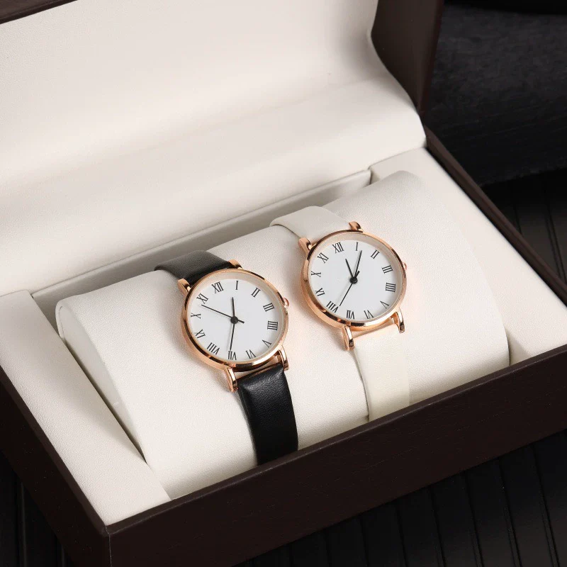 Women's Casual Alloy Case Imitation Leather Strap Stainless Steel Buckle Round Dial Quartz Watch - Image 2