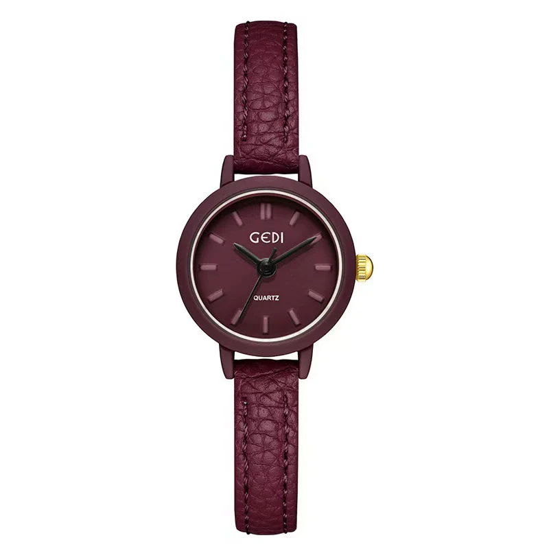 Women's Casual Alloy Case Mineral Reinforced Glass Mirror Stainless Steel Buckle Round Dial Waterproof Quartz Watch - Image 12