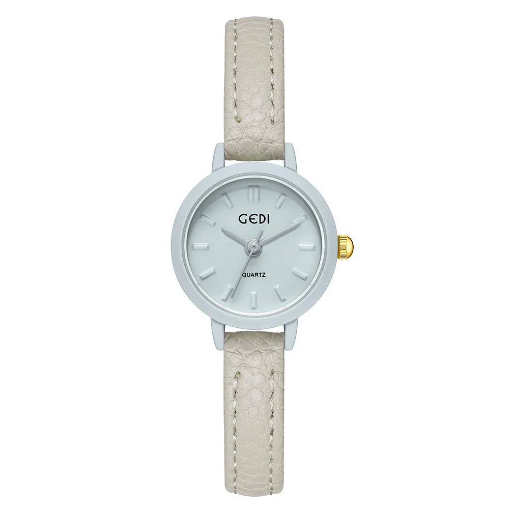 Women's Casual Alloy Case Mineral Reinforced Glass Mirror Stainless Steel Buckle Round Dial Waterproof Quartz Watch - Image 7