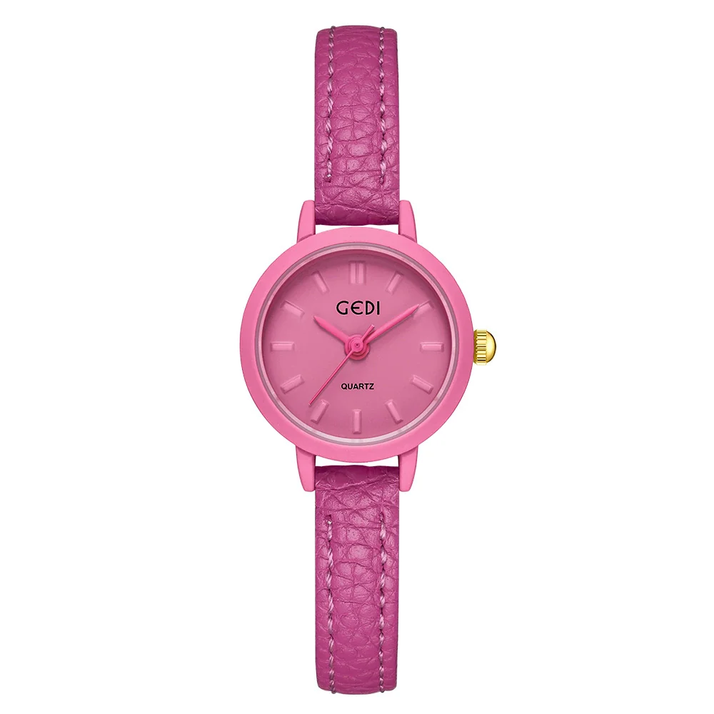 Women's Casual Alloy Case Mineral Reinforced Glass Mirror Stainless Steel Buckle Round Dial Waterproof Quartz Watch - Image 8