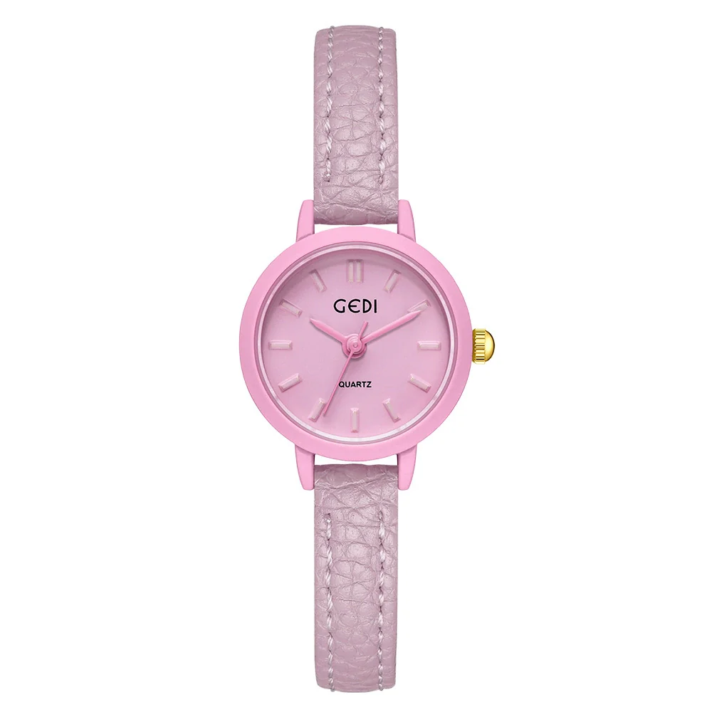 Women's Casual Alloy Case Mineral Reinforced Glass Mirror Stainless Steel Buckle Round Dial Waterproof Quartz Watch - Image 9