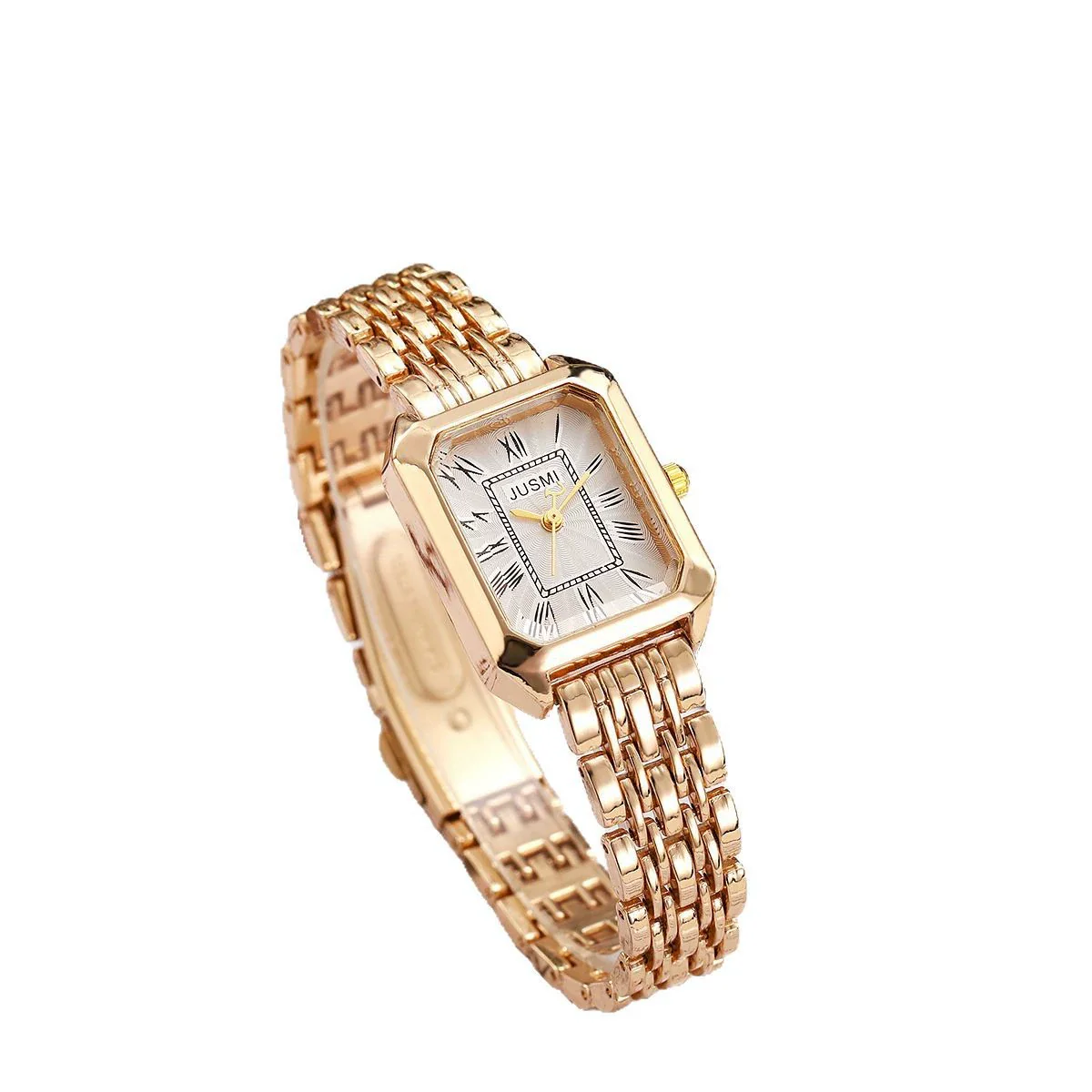 Women's Casual Alloy Case Stainless Steel Band Quartz Watch With Round Dial And Roman Scale - Image 5