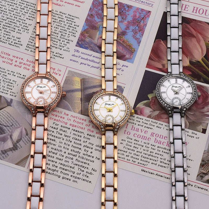 Women's Casual Alloy Ceramic Watch With Steel Band And Round Dial - Image 4