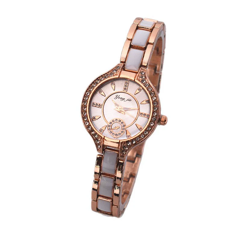 Women's Casual Alloy Ceramic Watch With Steel Band And Round Dial - Image 5