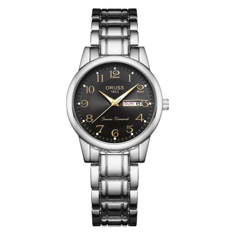 Women's Casual Alloy Digital Quartz Watch With Round Dial And Mineral Reinforced Glass Mirror Waterproof For The Elderly - Image 5