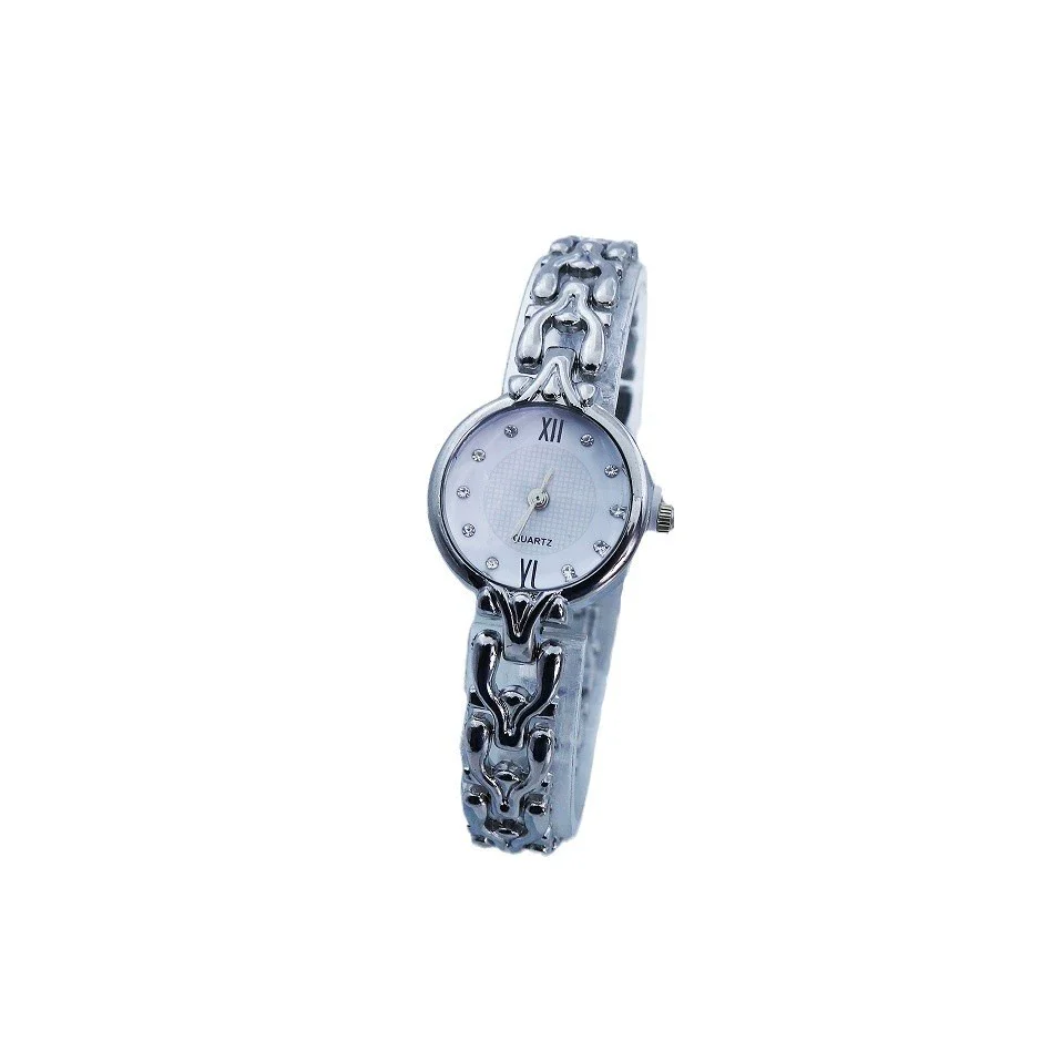 Women's Casual Alloy Quartz Watch With Round Dial And Stainless Steel Jewelry Buckle - Image 5