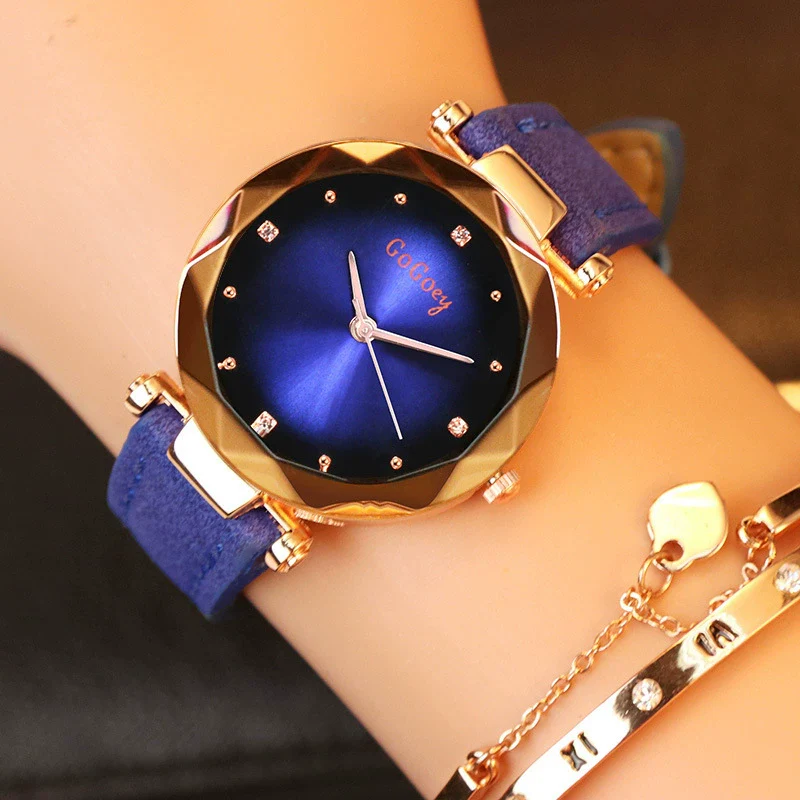 Women's Casual Fashion Alloy Imitation Leather Strap Round Dial Quartz Watch - Image 3