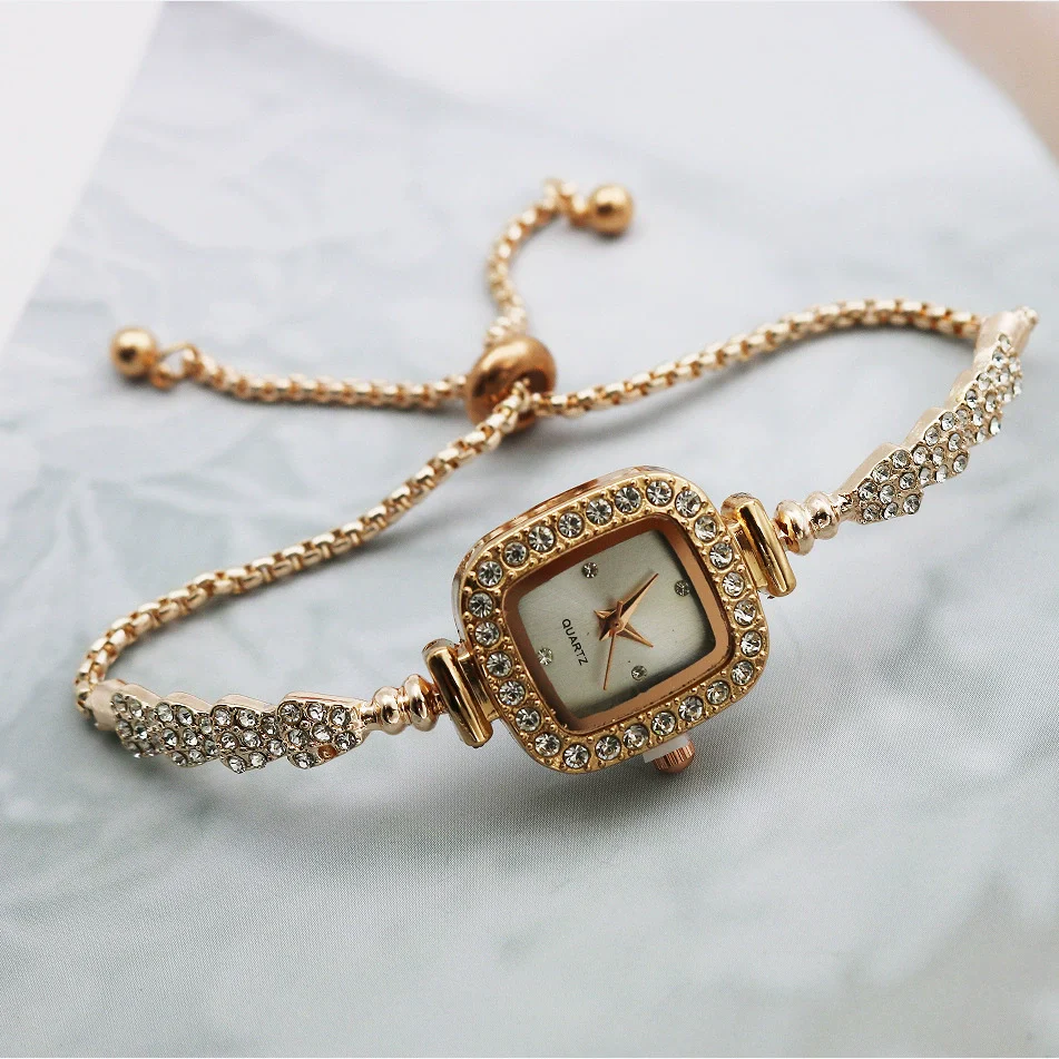 Women's Casual Quartz Square Alloy And Stainless Steel Bracelet Watch - Image 4