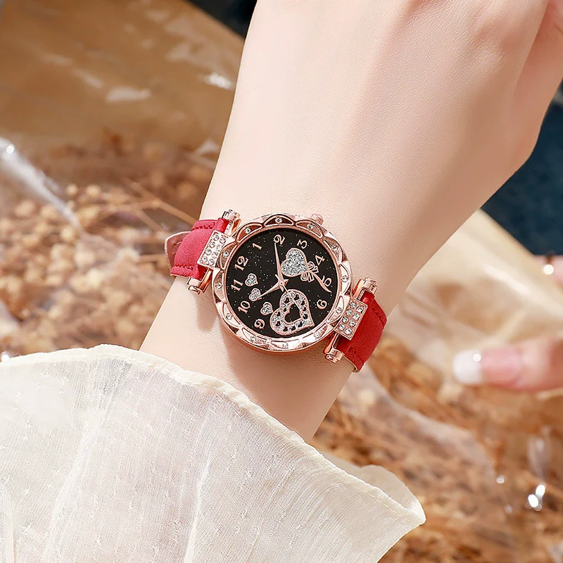 Women's Casual Quartz Watch With Plastic Case Imitation Leather Strap And Stainless Steel Pin Buckle Round Dial - Image 3
