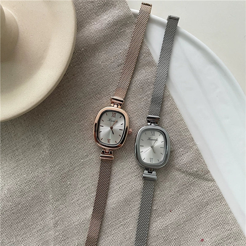 Women's Casual Square Quartz Watch With Alloy Case And Mesh Band - Image 5