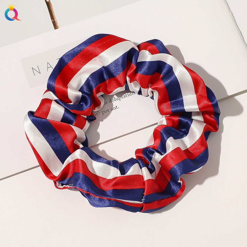 Women's Cloth Hair Ring With American Flag Pattern Pure Handmade - Image 10
