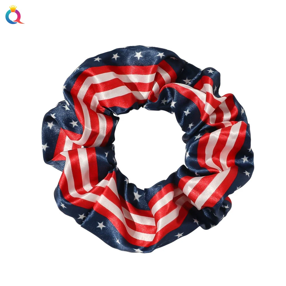 Women's Cloth Hair Ring With American Flag Pattern Pure Handmade - Image 4