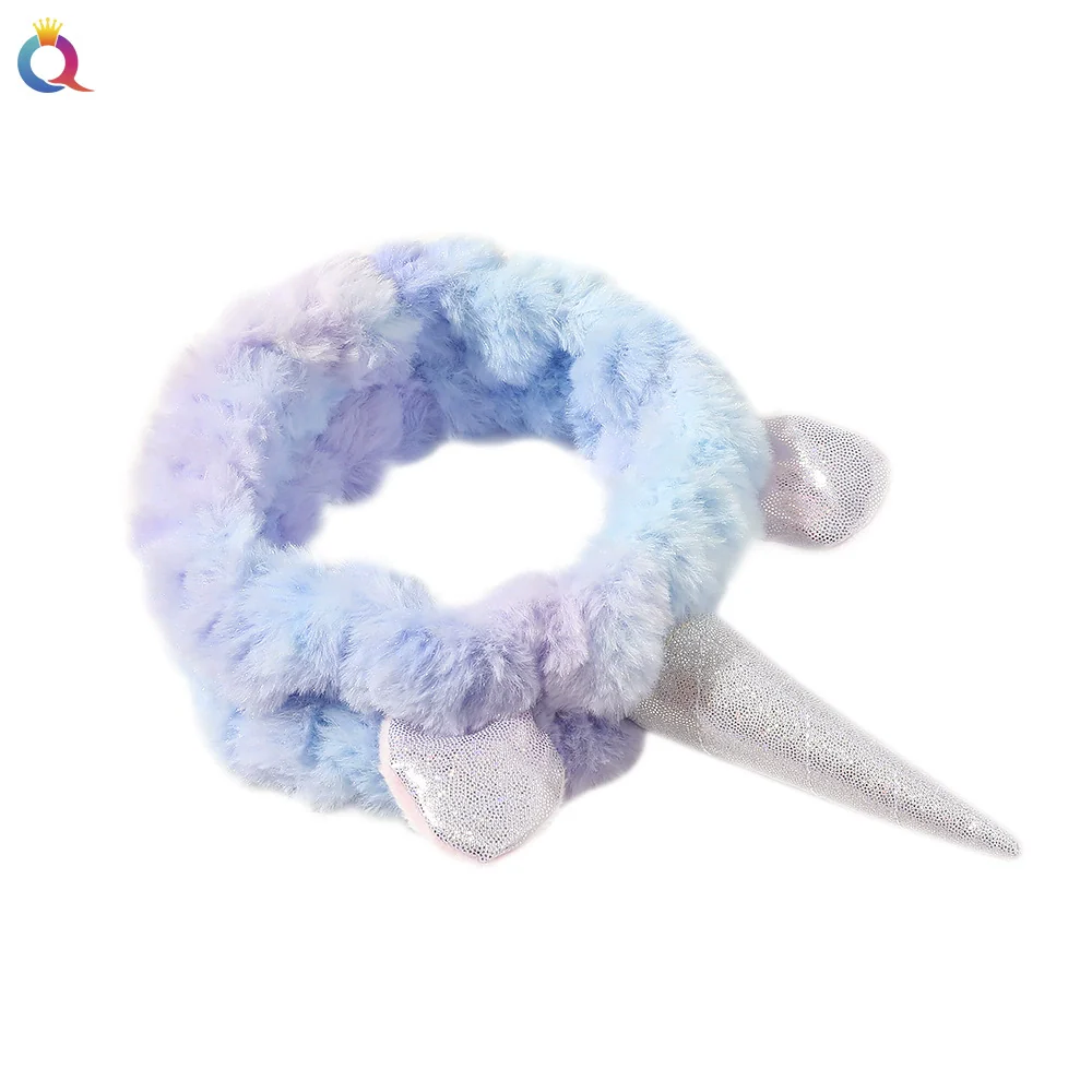 Women's Cloth Handmade Ice Cream Color Changing Unicorn Printing Hair Band - Image 4
