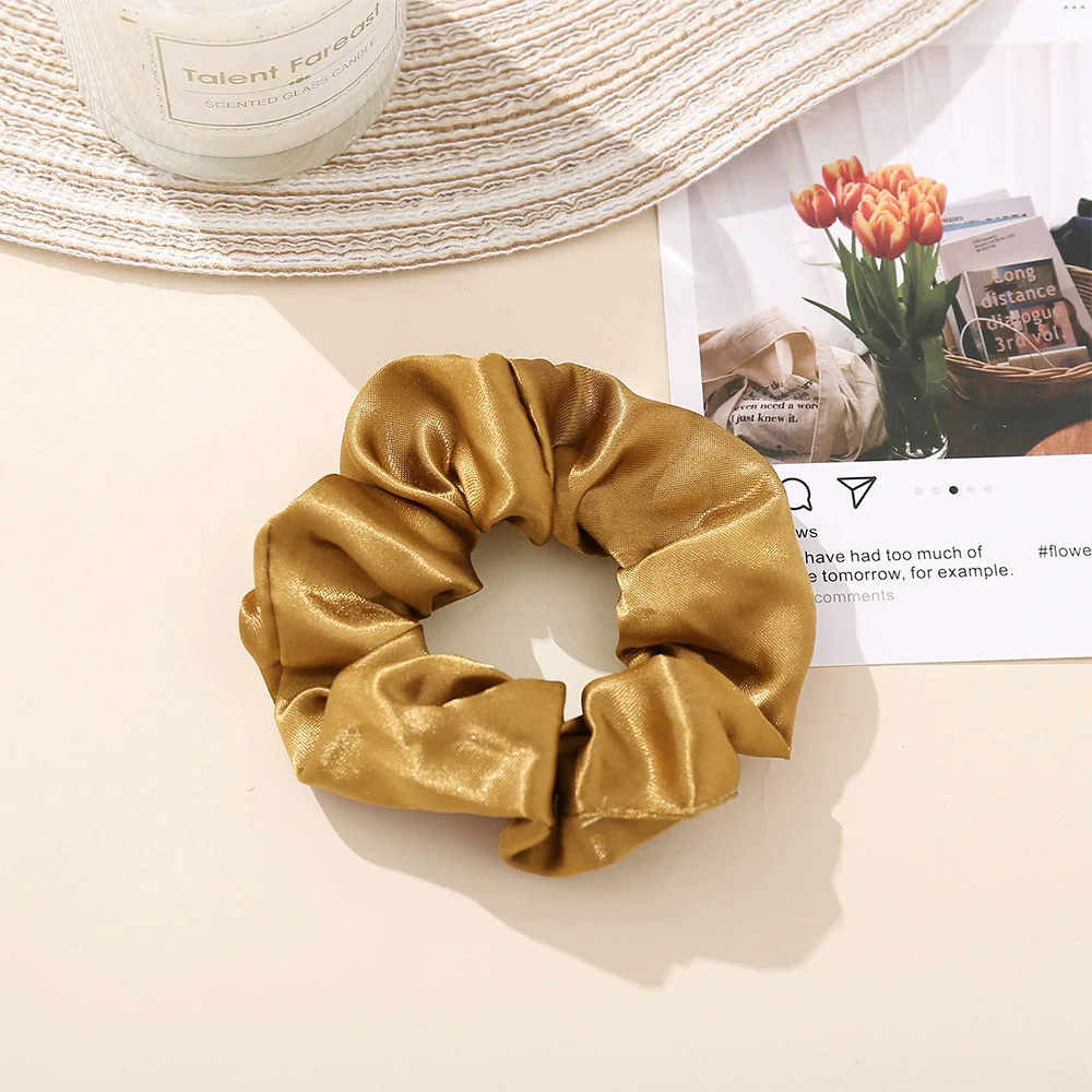 Women's Cloth Handmade Simple Fashion Retro Solid Color Hair Ring Hair Accessories - Image 4