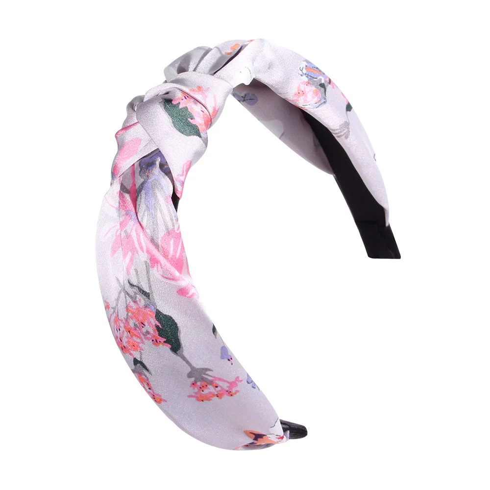 Women's Cloth Handwoven Leopard Print And Plaid Widebrimmed Knotted Headband Headwear - Image 14