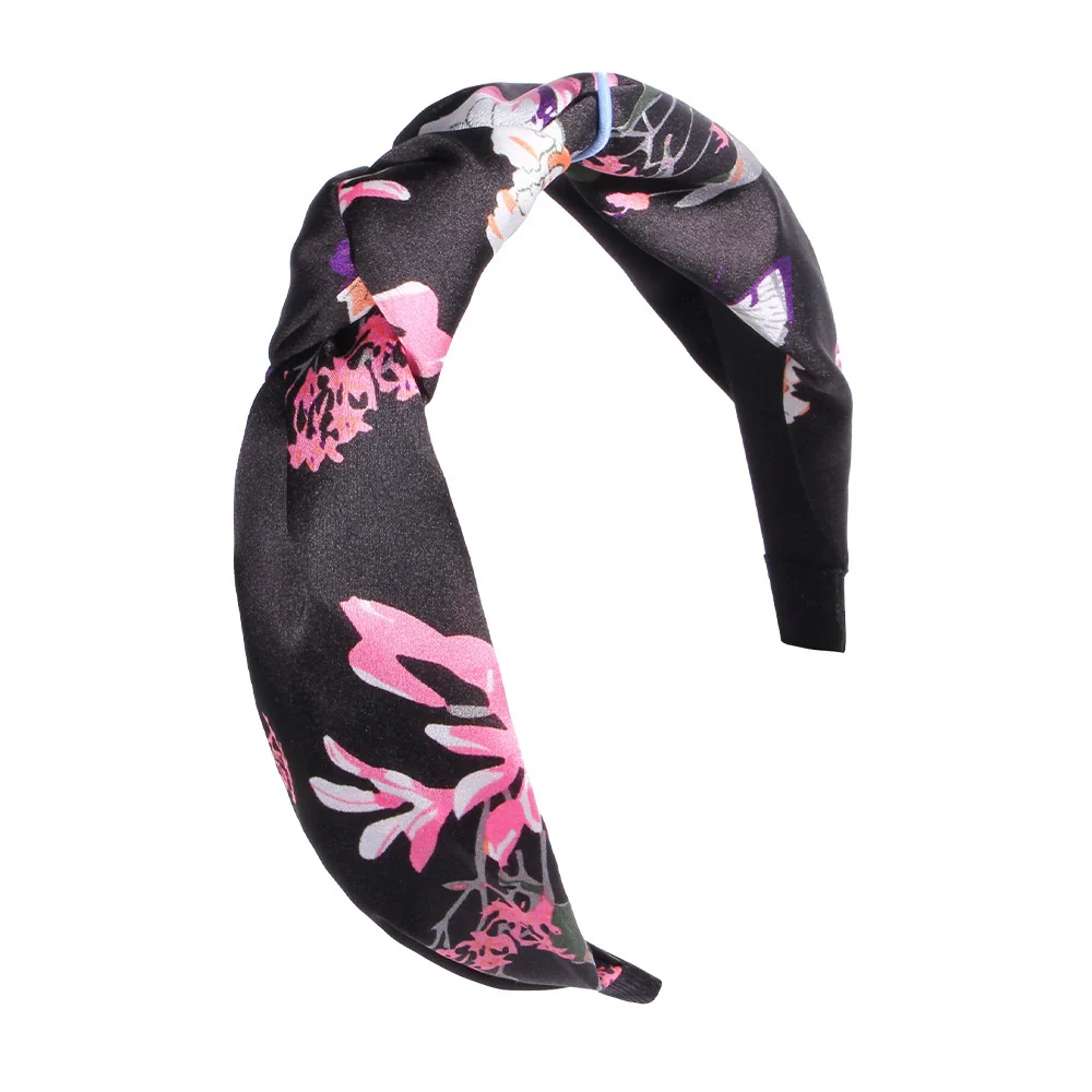 Women's Cloth Handwoven Leopard Print And Plaid Widebrimmed Knotted Headband Headwear - Image 15