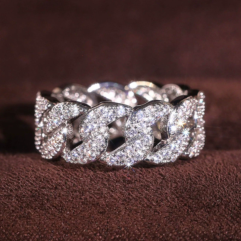 Women's Copper Geometric Ring With Zirconia Light Luxury Style - Image 3