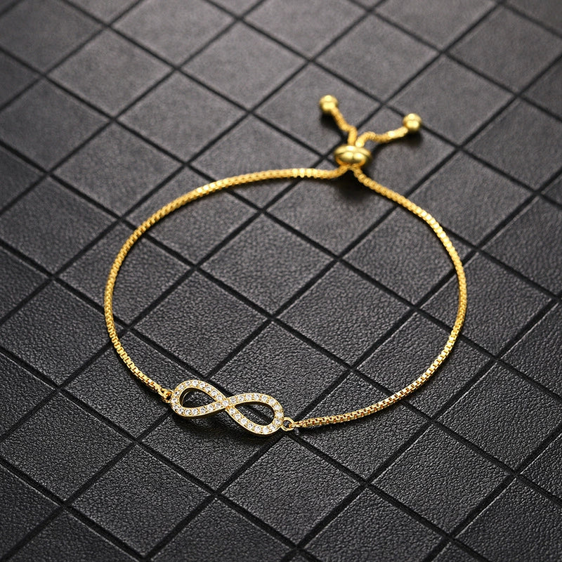 Women's Copper Geometric Zircon Microinlaid Elegant Bracelet - Image 3