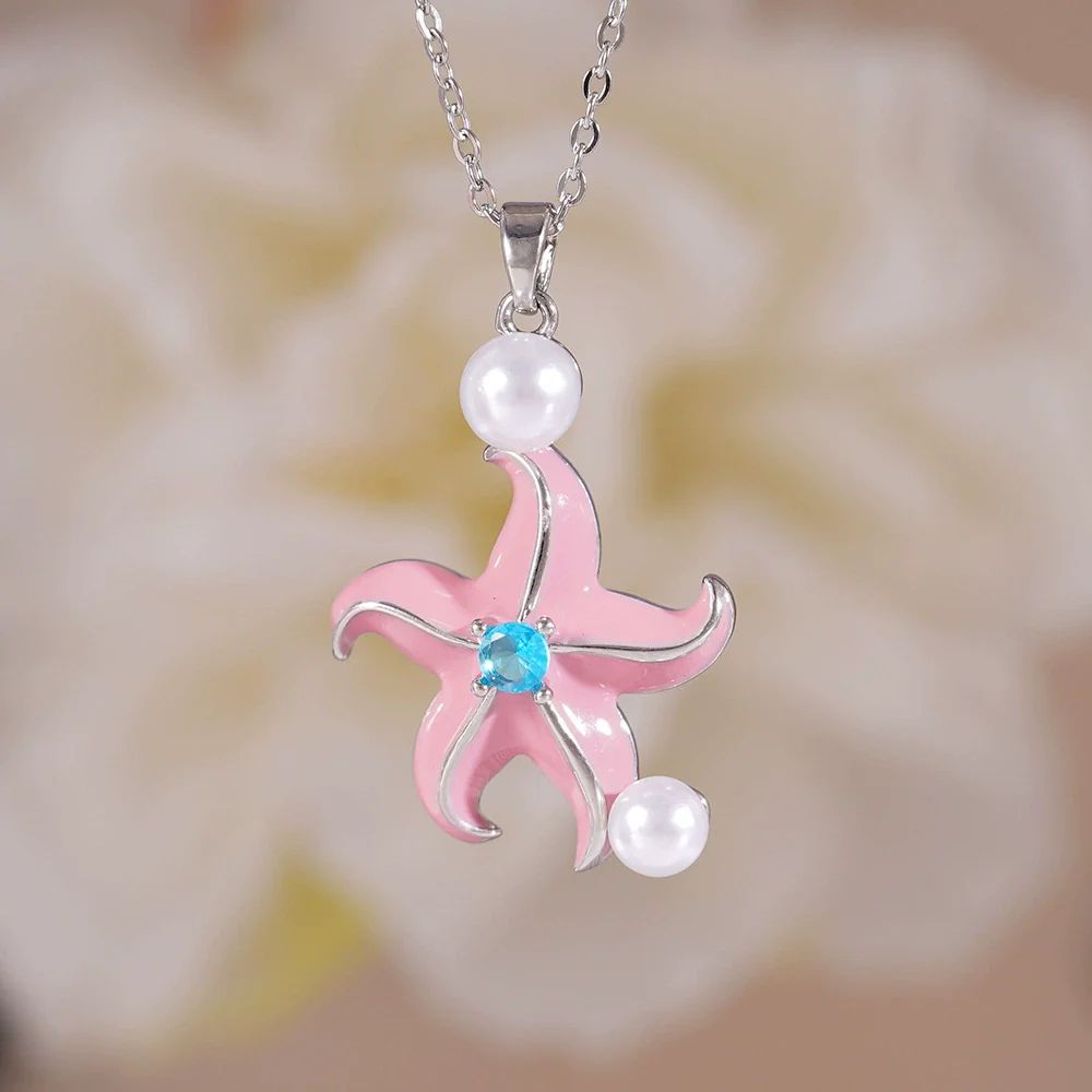Women's Copper Gold Plated Animal Zodiac Starfish Pendant Necklace With Mixed Gemstone Setting And O Word Chain - Image 15