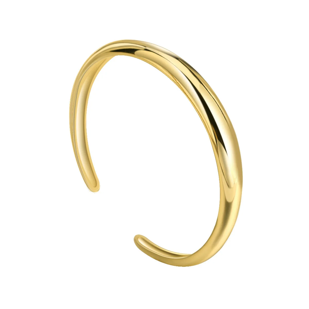 Women's Copper Gold Plated Geometric Open Bracelet Electroplated Jewelry - Image 4