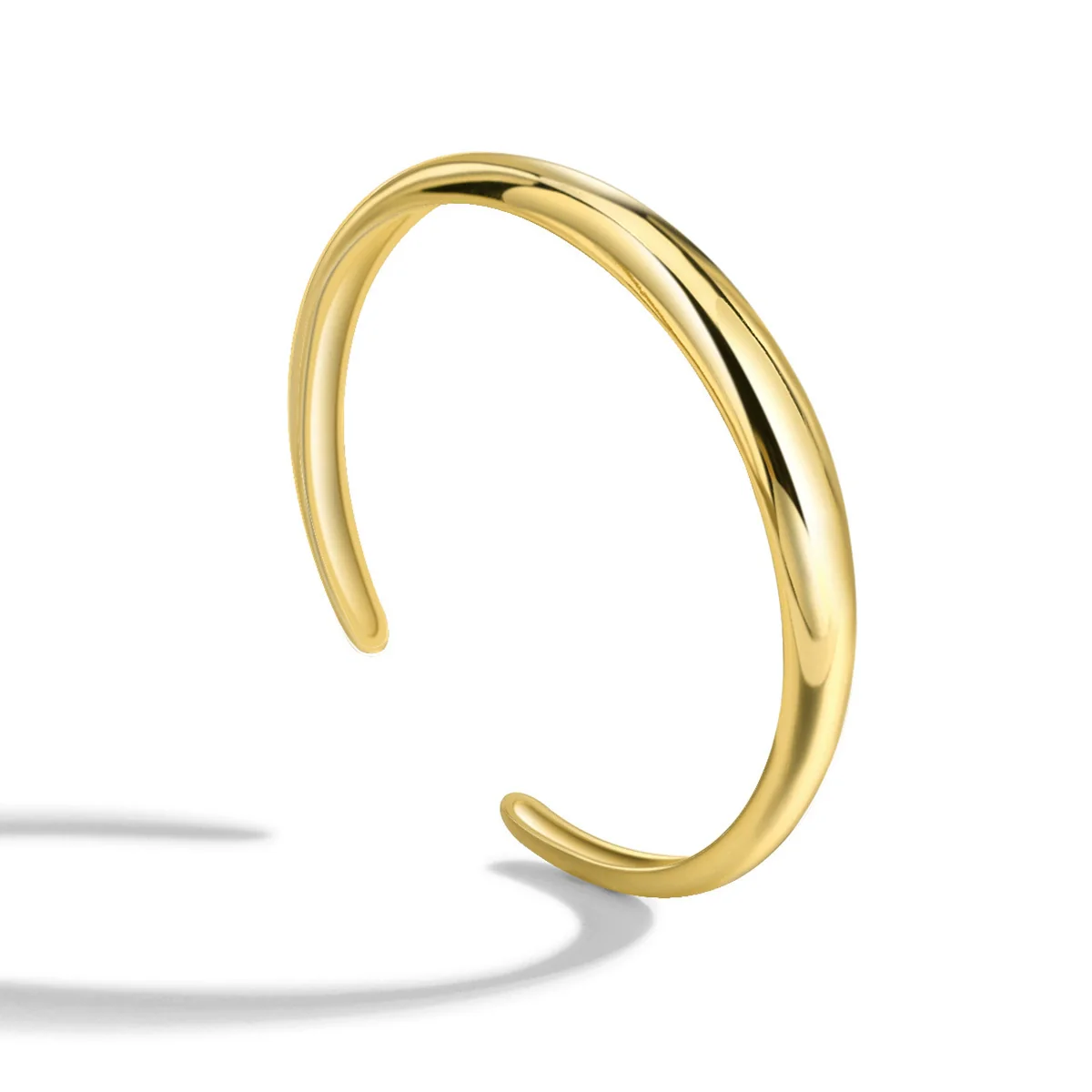 Women's Copper Gold Plated Geometric Open Bracelet Electroplated Jewelry - Image 5