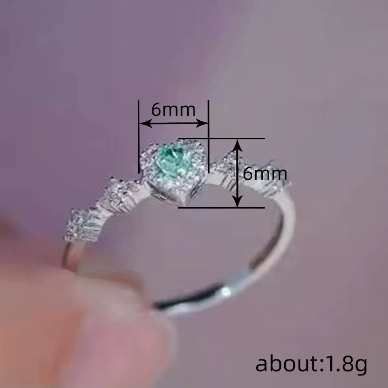 Women's Copper Heartshaped Geometric Ring With Zirconia Design - Image 4