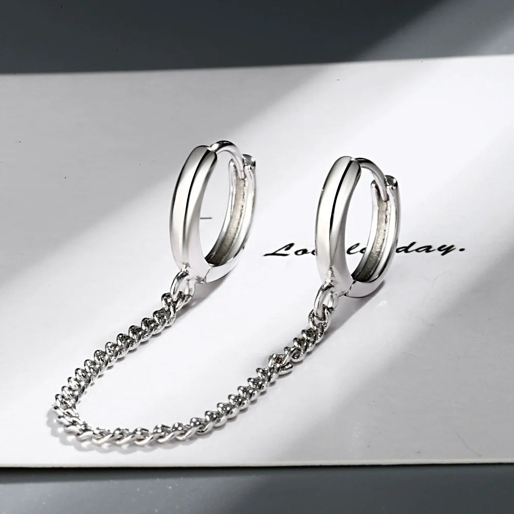 Women's Copper Hiphop Style Geometric Electroplated Ear Stud Earrings - Image 2