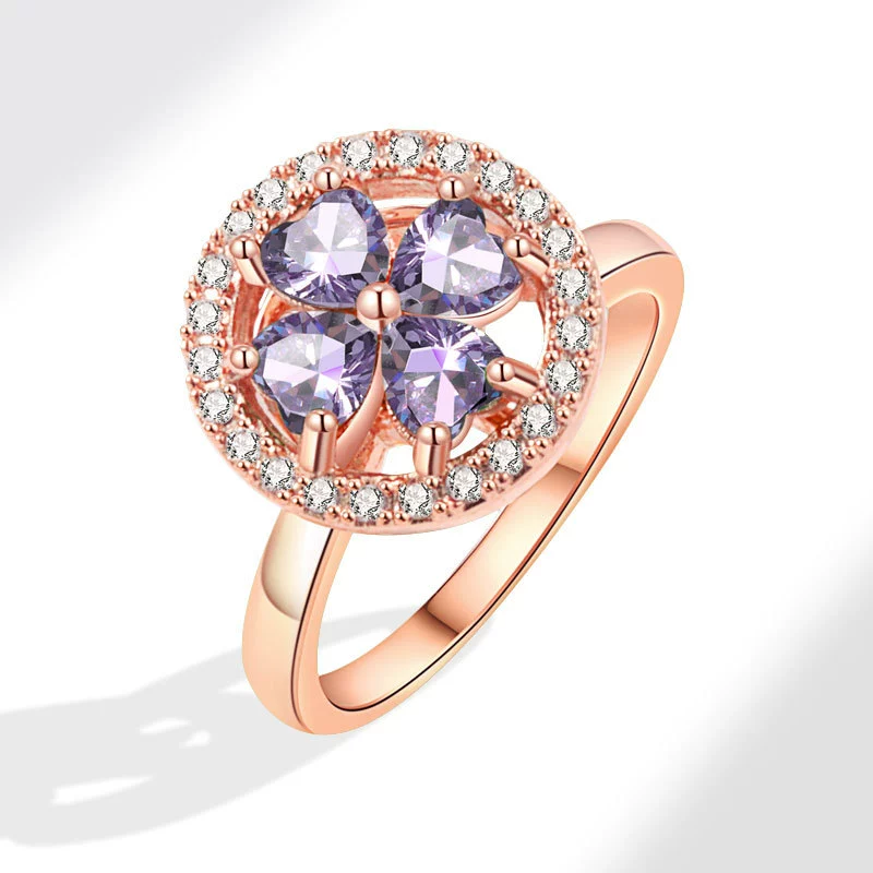 Women's Copper Open Rotating Ring With Geometric Pattern And Electroplating Treatment - Image 9