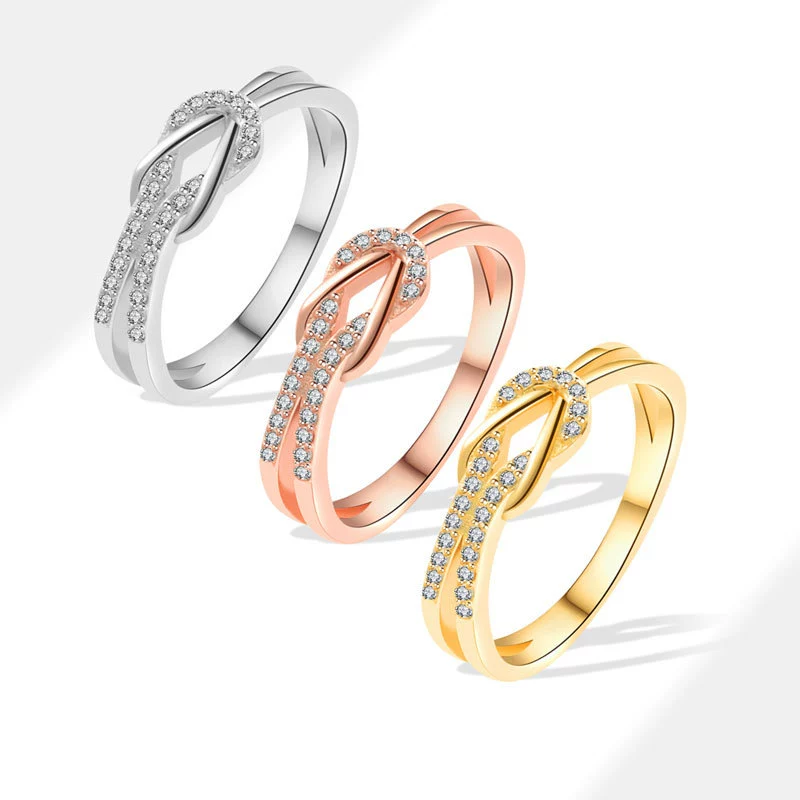 Women's Copper Ring Electroplated Versatile Geometric Design