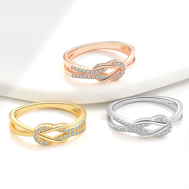 Women's Copper Ring Electroplated Versatile Geometric Design - Image 3