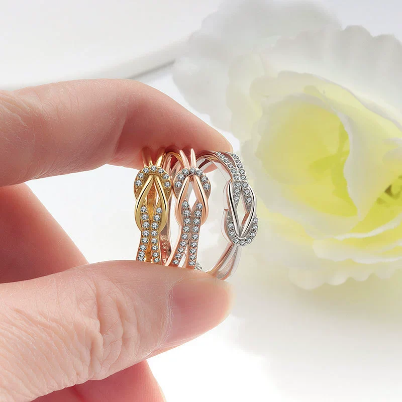 Women's Copper Ring Electroplated Versatile Geometric Design - Image 4