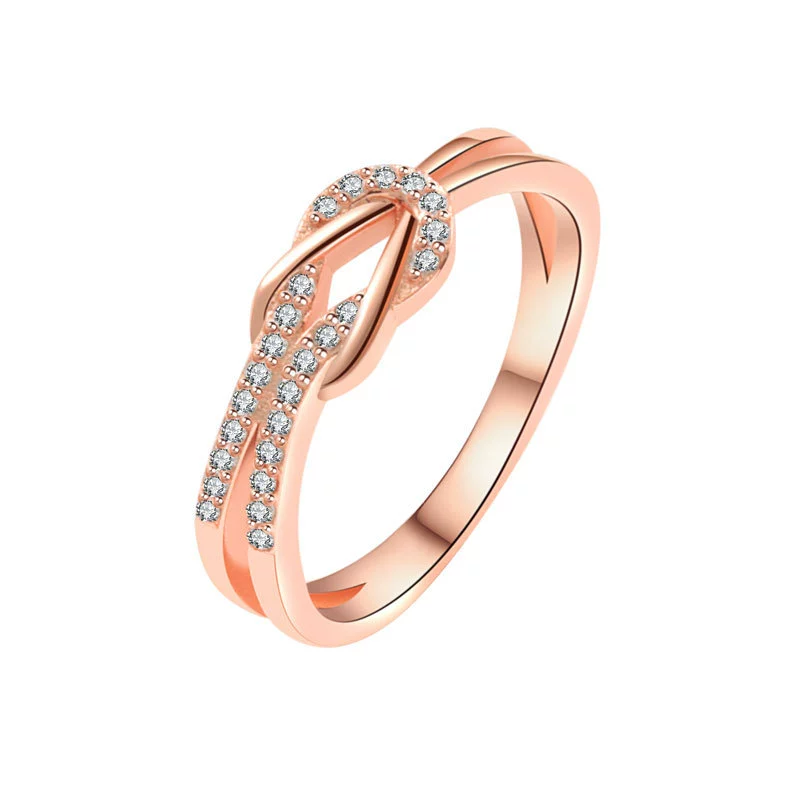 Women's Copper Ring Electroplated Versatile Geometric Design - Image 5