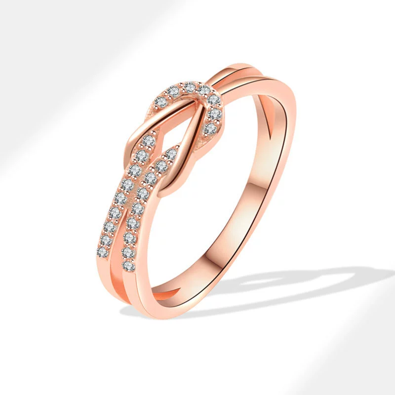 Women's Copper Ring Electroplated Versatile Geometric Design - Image 8