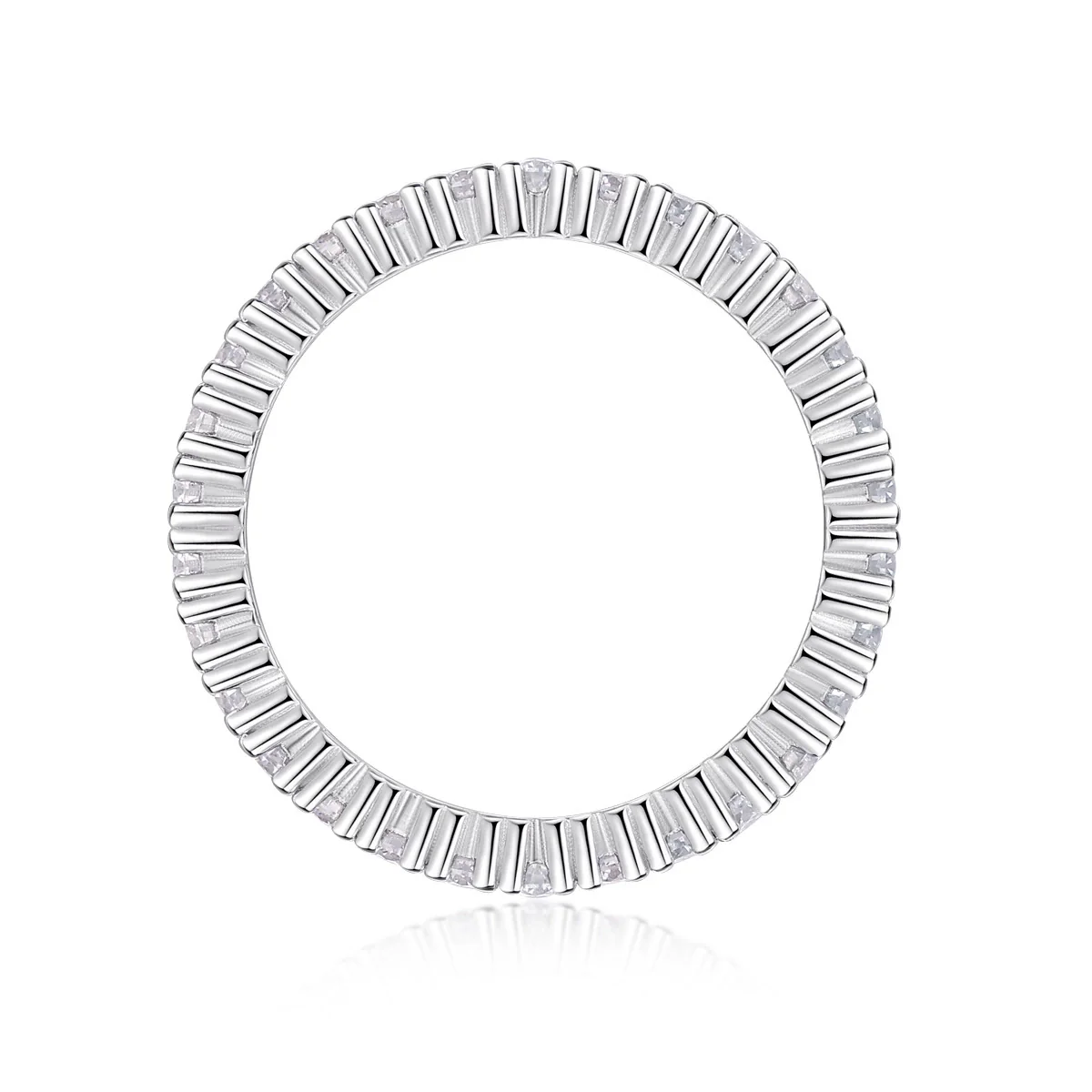 Women's Diamond Ring S925 Sterling Silver Geometric Style - Image 3
