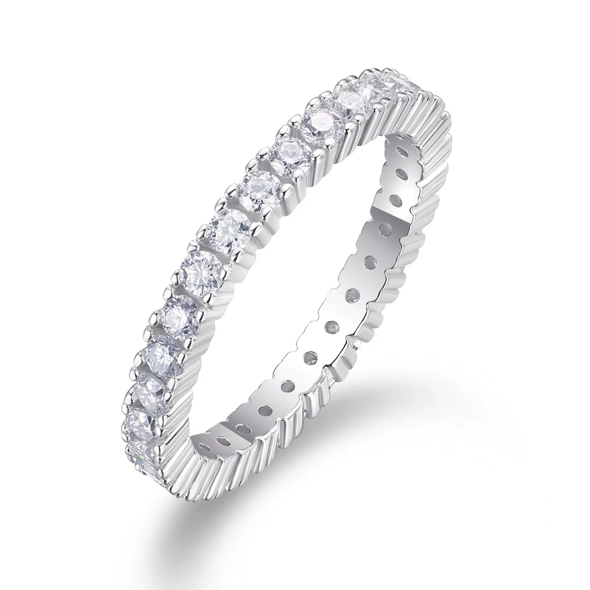 Women's Diamond Ring S925 Sterling Silver Geometric Style - Image 4