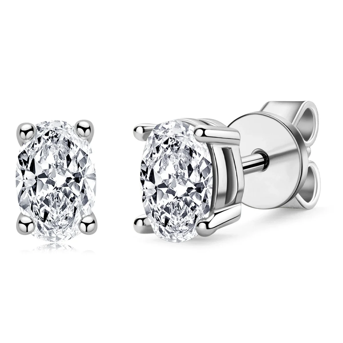 Women's Earrings S925 Sterling Silver Mosan Diamond Geometric Electroplating - Image 11