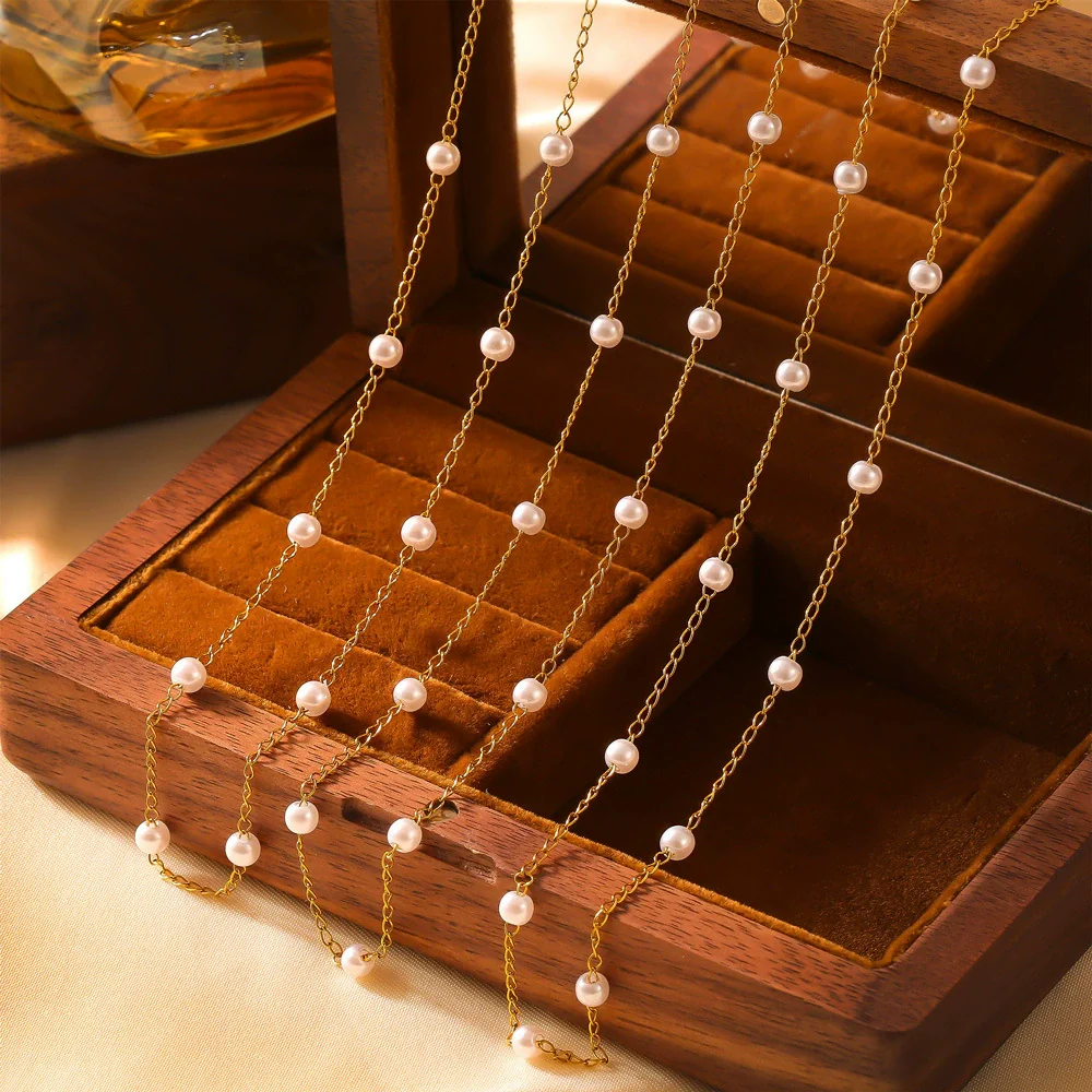 Women's Elegant Round Titanium Steel Electroplated Ochain Necklace Jewelry - Image 2