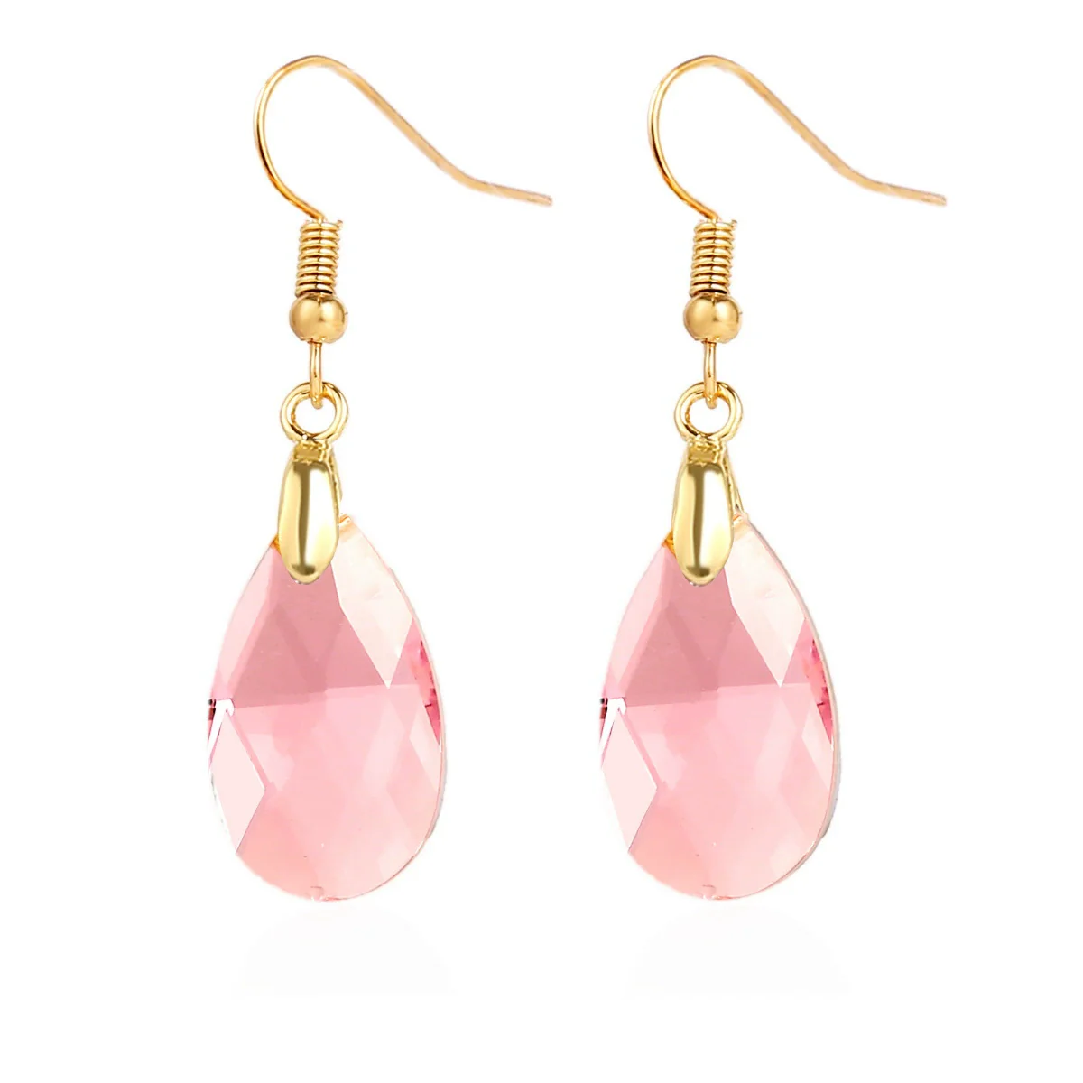 Women's Exquisite Artificial Crystal Earrings With Geometric Pattern In Light Luxury Style - Image 10
