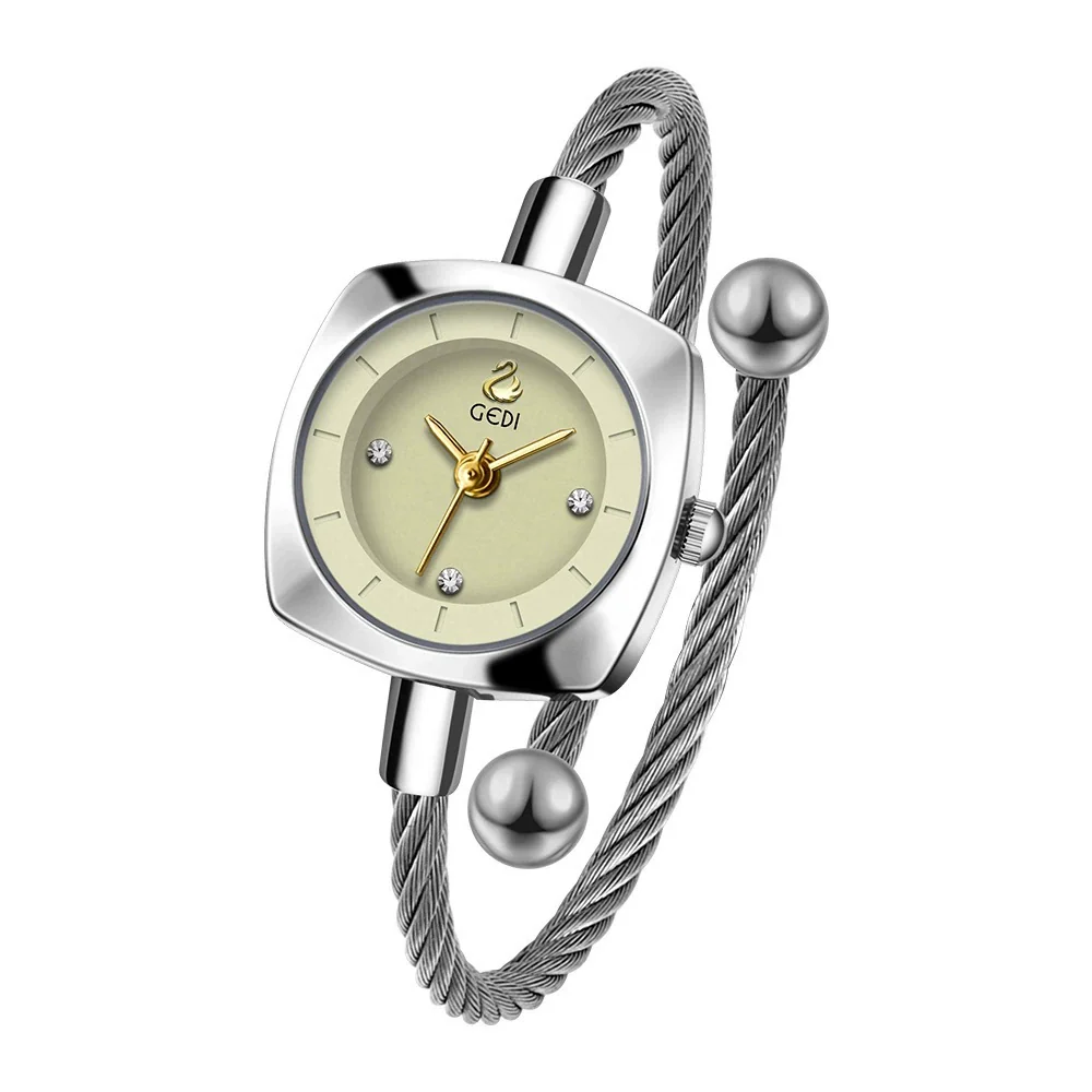 Women's Fashion Alloy Metal Braided Rope Bracelet Simple Quartz Watch With Round Dial - Image 12