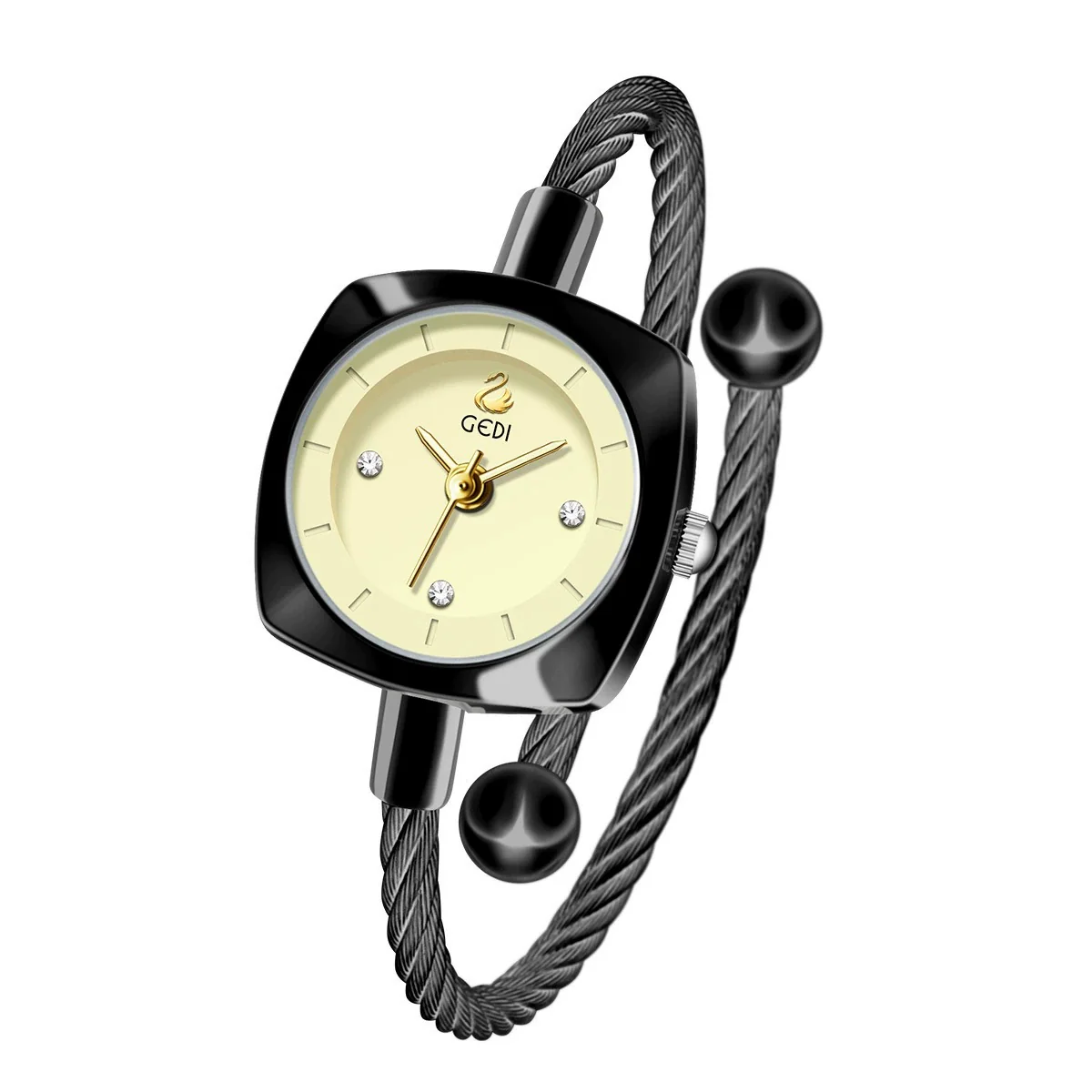 Women's Fashion Alloy Metal Braided Rope Bracelet Simple Quartz Watch With Round Dial - Image 20