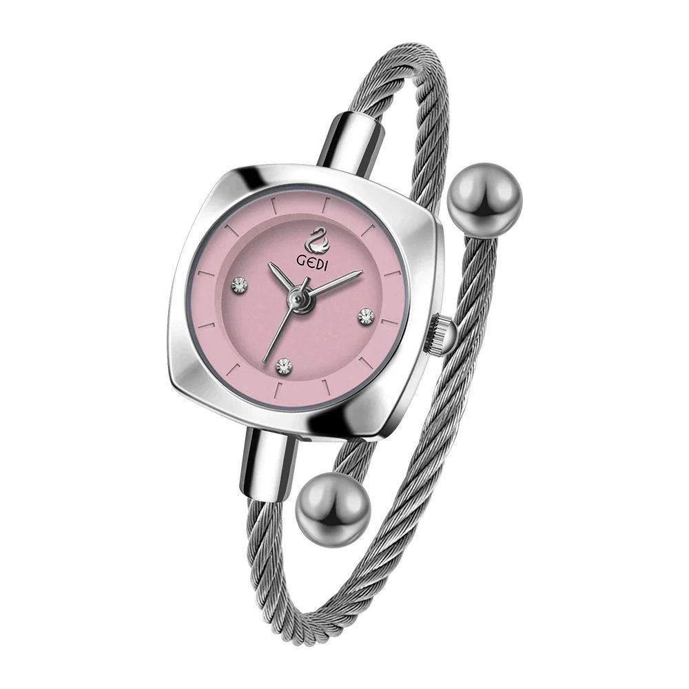 Women's Fashion Alloy Metal Braided Rope Bracelet Simple Quartz Watch With Round Dial - Image 8