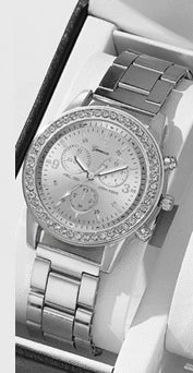 Women's Fashion Alloy Quartz Diamond Watch With Round Dial And Spiral Crown - Image 21