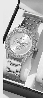 Women's Fashion Alloy Quartz Diamond Watch With Round Dial And Spiral Crown - Image 23