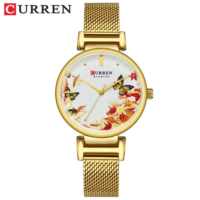Women's Fashion Alloy Quartz Watch With Printed Butterfly And Stainless Steel Strap - Image 6