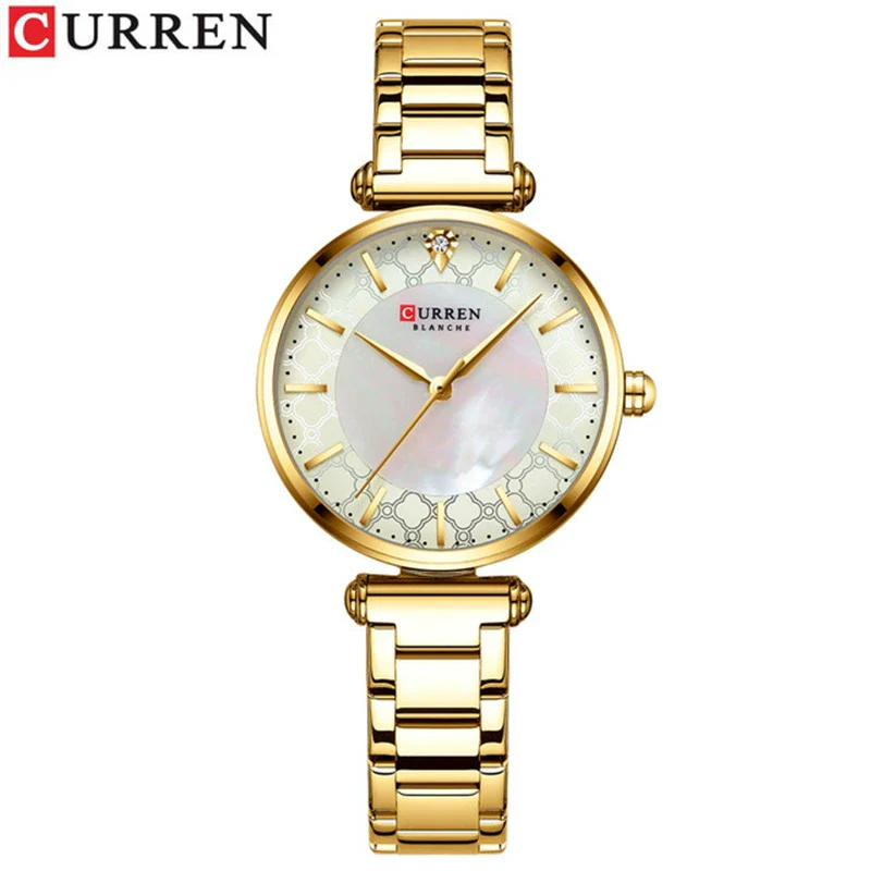 Women's Fashion Alloy Shell Round Dial Quartz Casual Waterproof Watch With Rhinestones - Image 8
