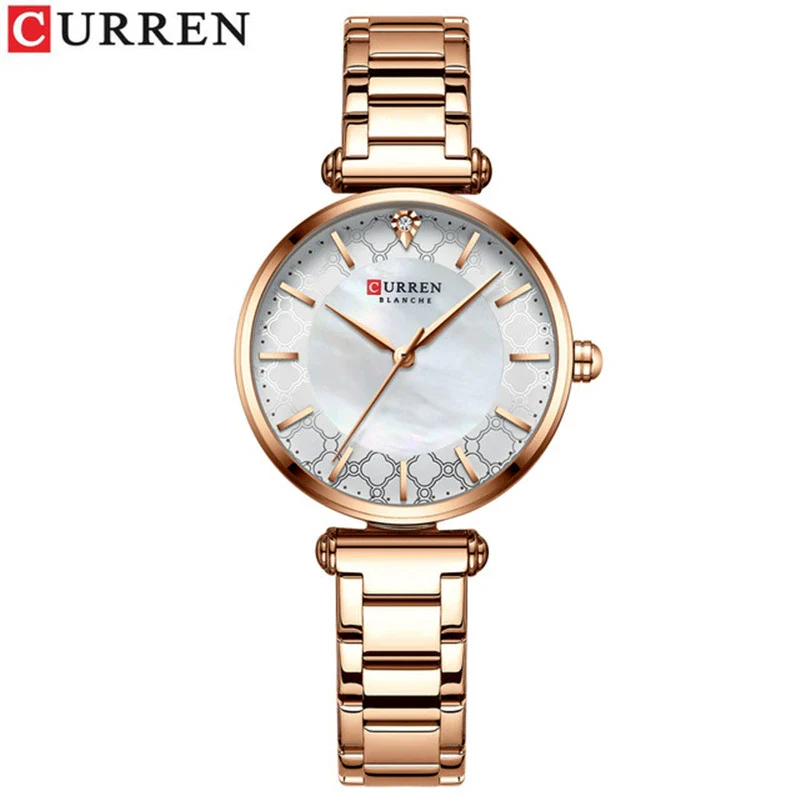 Women's Fashion Alloy Shell Round Dial Quartz Casual Waterproof Watch With Rhinestones - Image 9