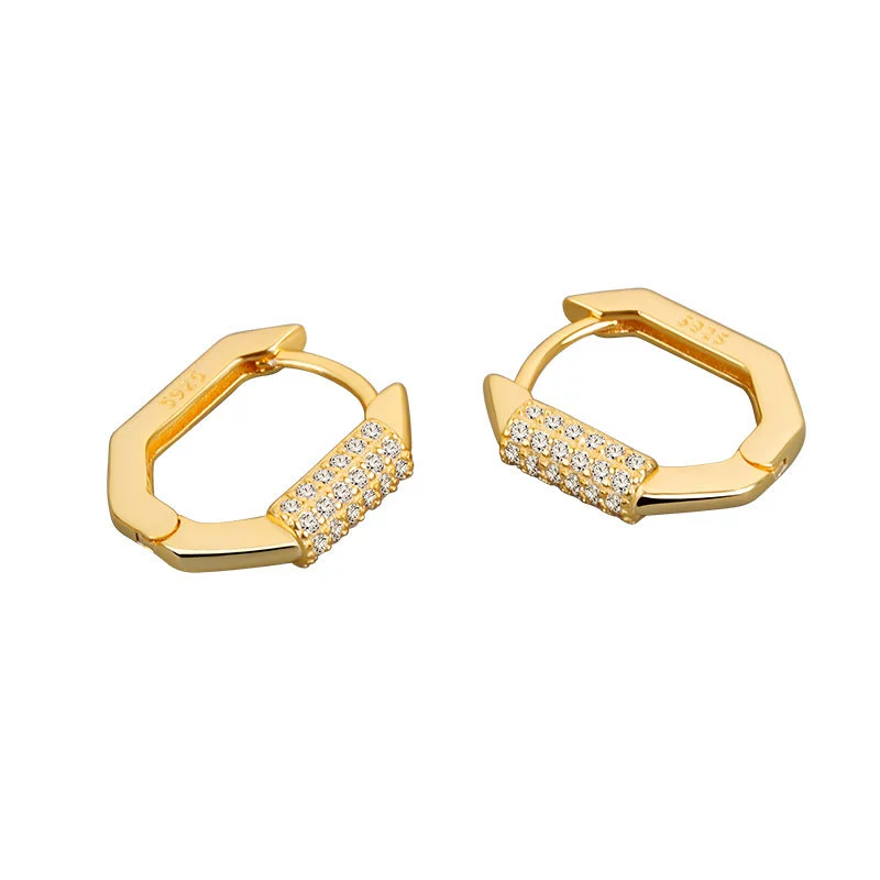 Women's Fashion Geometric 925 Silver Ring And Earrings With Electroplating Treatment - Image 5